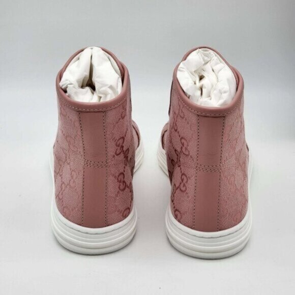 Gucci GG Miro Soft Pink & White Sneaker Shoes 380-030322 - Picture 5 of 8